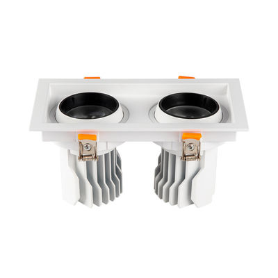 kualitas  aluminum ROHS Dimmable Led Grille Spotlight Double Head 3W 5W pabrik